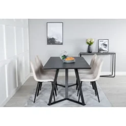 Marina t Spisebordssæt - Beige og Sort