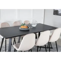 Marina t Spisebordssæt - Beige og Sort