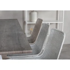 Marina t Spisebordssæt - Grå, Natur og Hvid