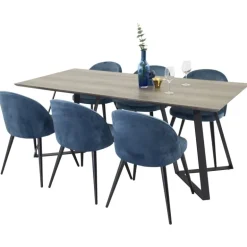 Marina t Spisebordssæt - Sort og Blå og Grå