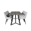 Marina t Spisebordssæt - Sort, Lysegrå og Natur