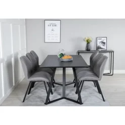 Marina t Spisebordssæt - Sort og Grå
