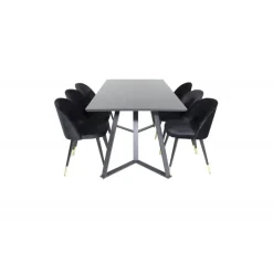 Marina t Spisebordssæt - Sort og Messing