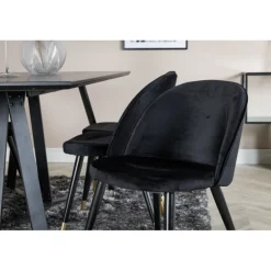 Marina t Spisebordssæt - Sort og Messing