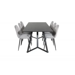 Marina t Spisebordssæt - Sort og Lysegrå