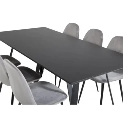 Marina t Spisebordssæt - Sort og Lysegrå