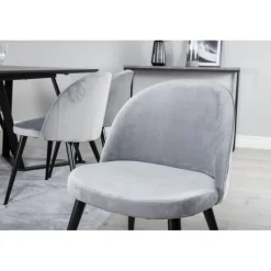 Marina t Spisebordssæt - Sort og Lysegrå