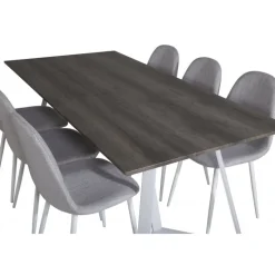 Marina t Spisestuesæt - Lysegrå, Natur og Hvid