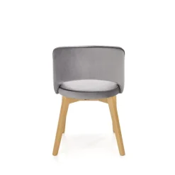 MARINO Spisebordsstol, - velour - MONOLITH 85 (lyseGrå)