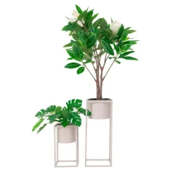 Marla Blomsterstandere - 2 blomsterstandere i grå-beige