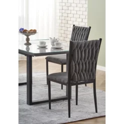 MARLEY Spisebord med udtræk, - top - Hvid marmor / Grå, ben - Sort