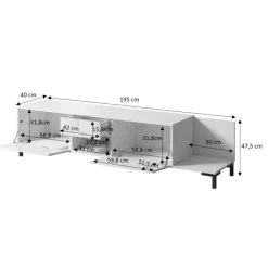 MARMO TV bord RTV 2D1S1K Sort