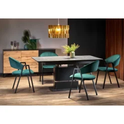 MARTIN bord MørkeGrå, ben Sorte