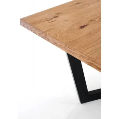 MASSIVE Spisebord med udtræk, - lys eg / Sort