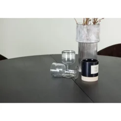 Matilda Rundt Spisebordssæt med Evening Stole - Sort og Mørkebrun