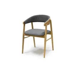 Maxwood spisebordsstol - eg olie med grå boucle stof