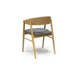 Maxwood spisebordsstol - eg olie med grå boucle stof