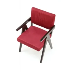 MEMORY stol, ibenholt / mørkerød Monolith 59