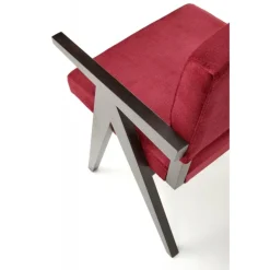 MEMORY stol, ibenholt / mørkerød Monolith 59