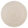 Menorca Tæppe - Rundt flettet tæppe i sand - lavet af 100% genanvendt plastik Ø180 cm