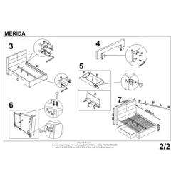 MERDIA seng 160x200 med skuffe til Opbevaring - Beige velour