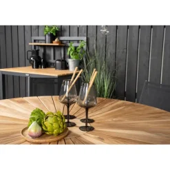 Mexico Rund Loungesæt - Havemøbelsæt - Sort,Natur