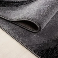 Miami Kortluvet tæppe Abstrakt - Sort