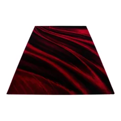 Miami Kortluvet tæppe Abstrakt Bølge - Rød