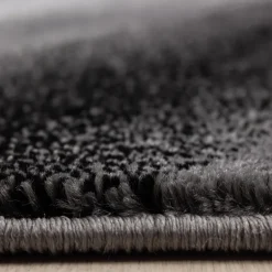 Miami Kortluvet Tæppeløber Abstrakt Bølge - Sort