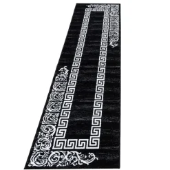 Miami Kortluvet Tæppeløber Meander - Sort