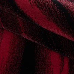 Miami Kortluvet Tæppeløber Abstrakt Bølge - Rød