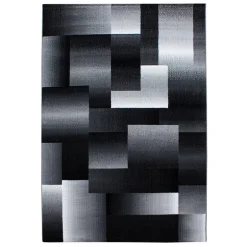 Miami Kortluvet Tæppeløber Abstrakt Ternet - Sort