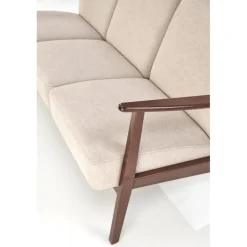 MILANO 3S sofa, Beige CASTEL#15 / mørk Valnød