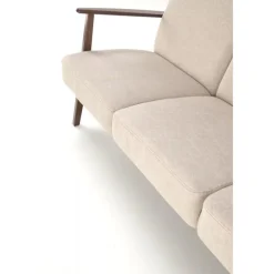 MILANO 3S sofa, Beige CASTEL#15 / mørk Valnød