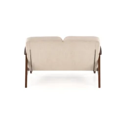 MILANO 2S sofa, Beige CASTEL#15 / mørk Valnød