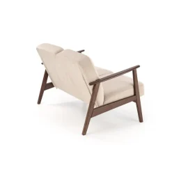 MILANO 2S sofa, Beige CASTEL#15 / mørk Valnød