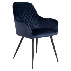 Milas Spisebordsstol - Blå velour