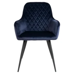 Milas Spisebordsstol - Blå velour