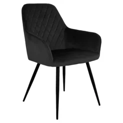 Milas Spisebordsstol - Sort velour