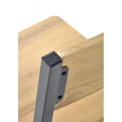 MILTON bord + 4 Spisebordsstole - Naturlig / Sort