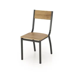 MILTON bord + 4 Spisebordsstole - Naturlig / Sort