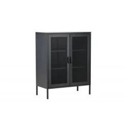 Misha - Opbevaringskab - Sort 100 x 80 x 40cm