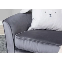 Måna Børnesofa - Grå Velour