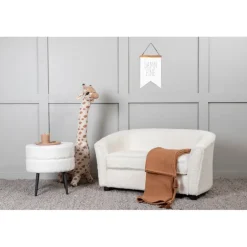 Måna Børnesofa - Hvid Teddystof