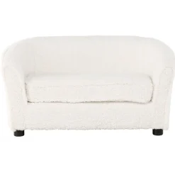 Måna Børnesofa - Hvid Teddystof