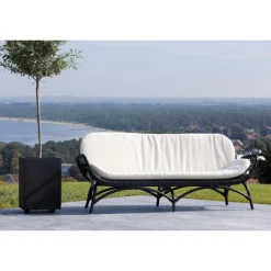 Moana 2 personers Havesofa - Sort