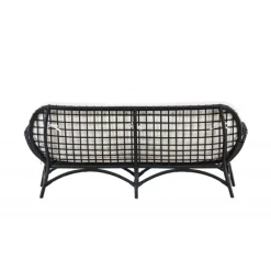 Moana 2 personers Havesofa - Sort