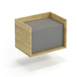 MOBIUS lavt skab 1D - hikora eg/Grå