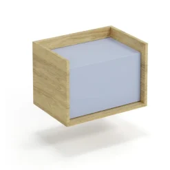 MOBIUS lavt skab 1D - hikora eg/Lyseblå