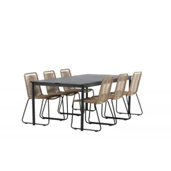 Modena Loungesæt - Havemøbelsæt - Sort og Latte